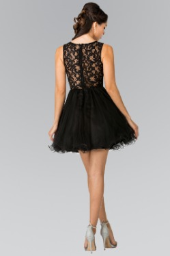 블랙 투피스룩 칵테일 파티 미니 드레스